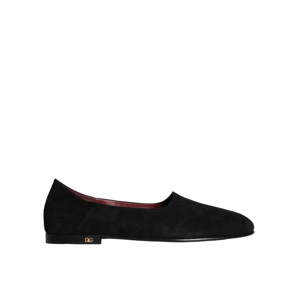 Dolce & Gabbana Uomo Nero Neri Mocassini For In Camoscio