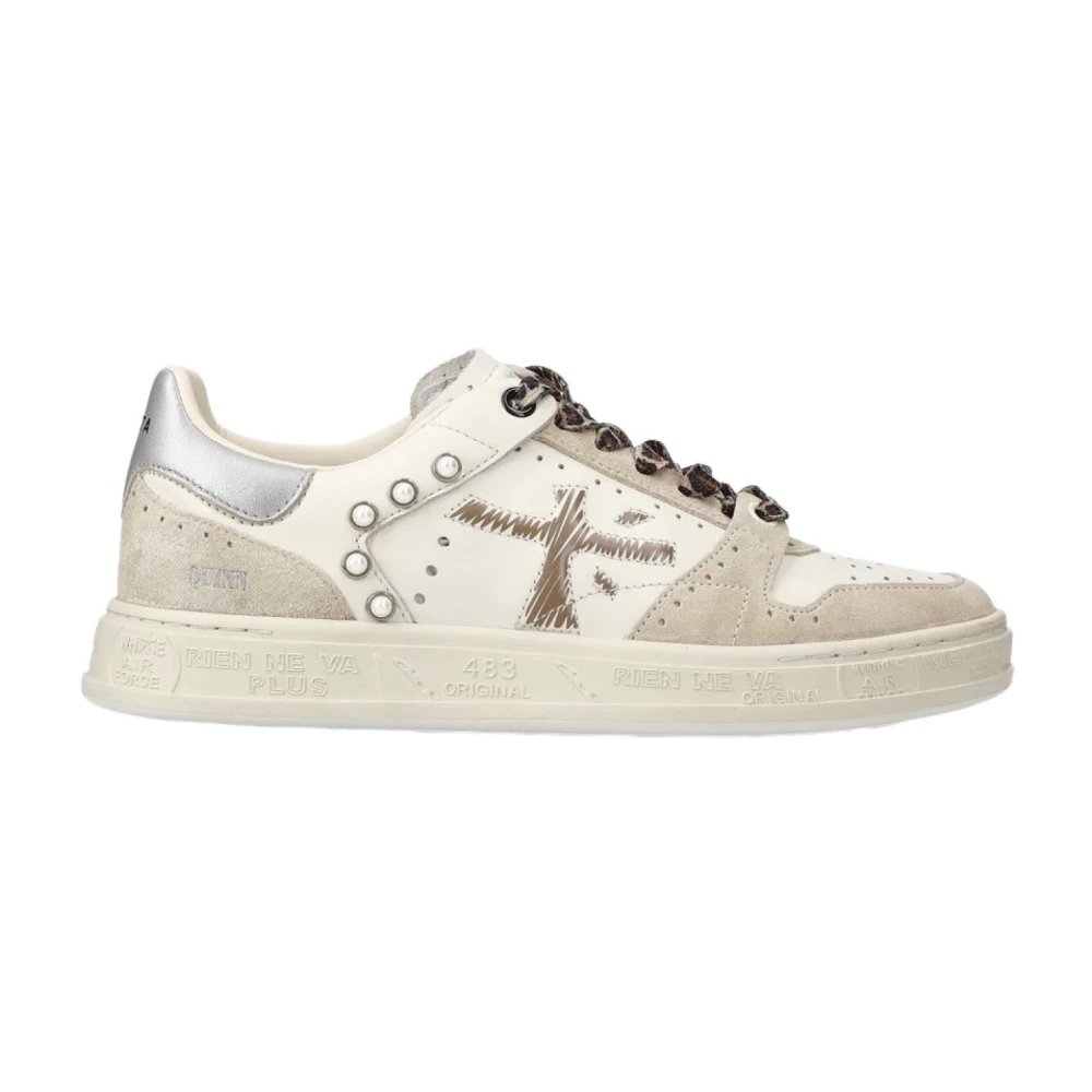 Premiata Blauwe Leren Sneakers White Dames