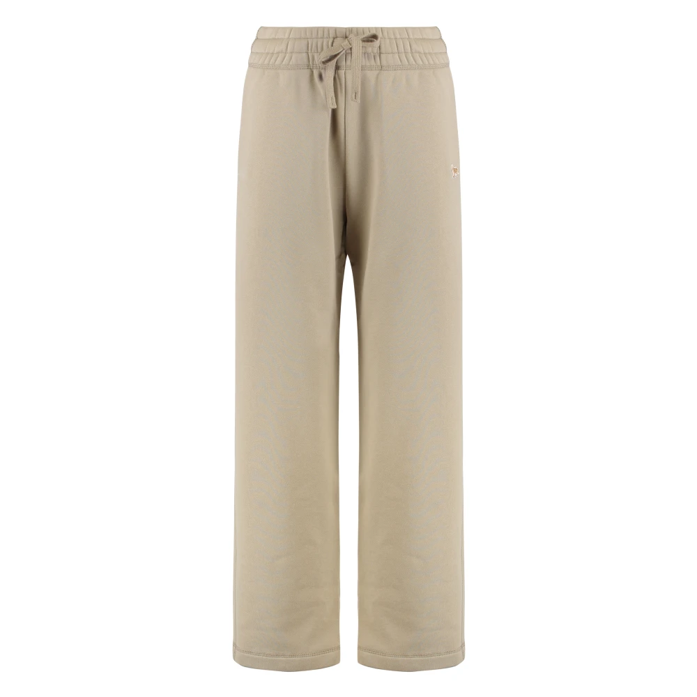 Maison Kitsuné Beige Wide Trousers, Female, Xs, Wide Trousers
