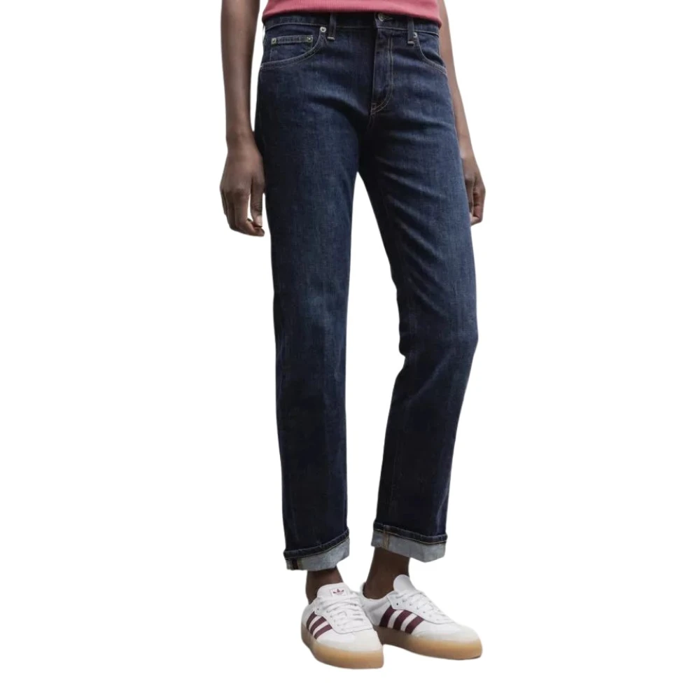 Dondup Kvinno Blå Jeans Dam, W28, Denim, Raka Jeans