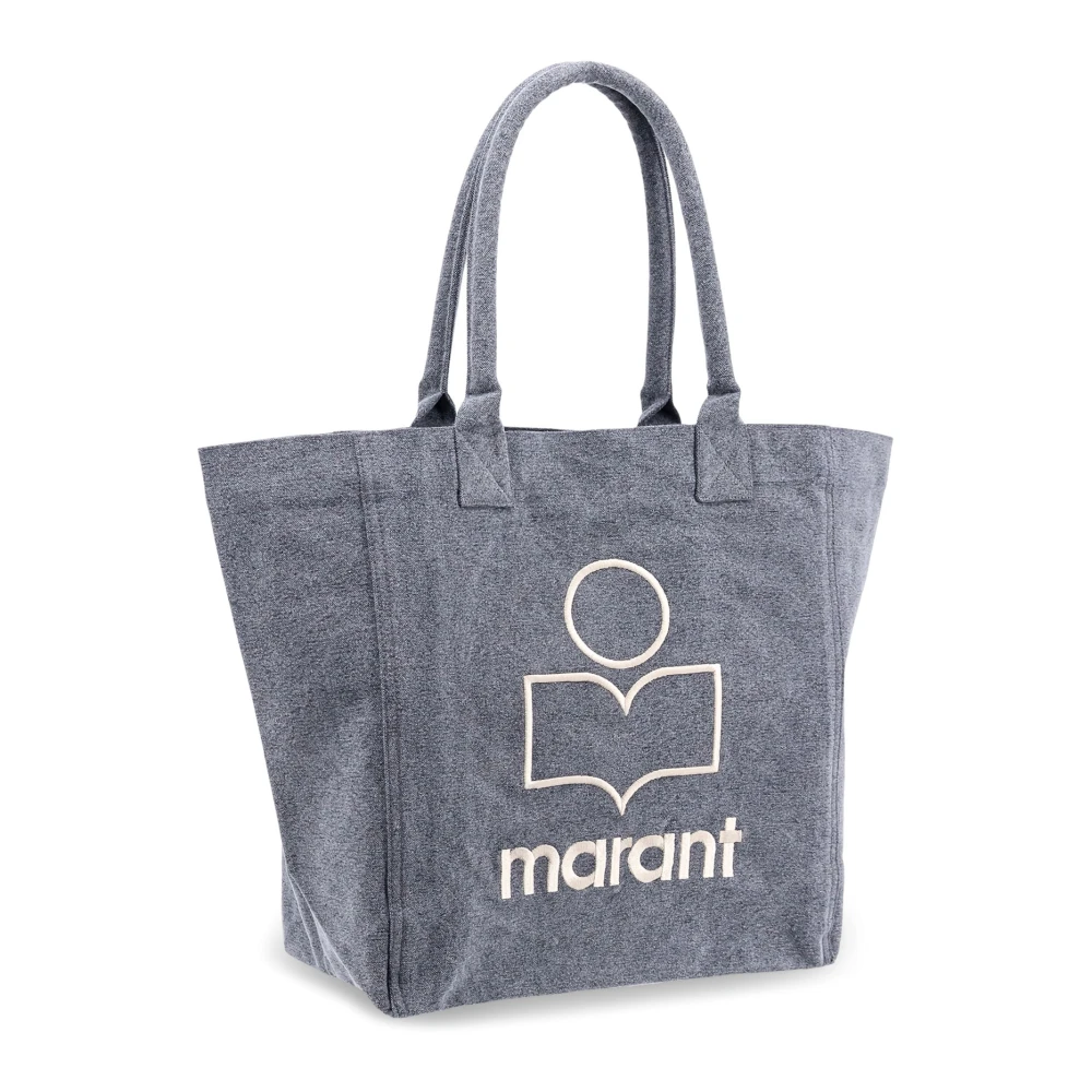 Isabel marant Geborduurde canvas schoudertas zonder sluiting Gray Dames