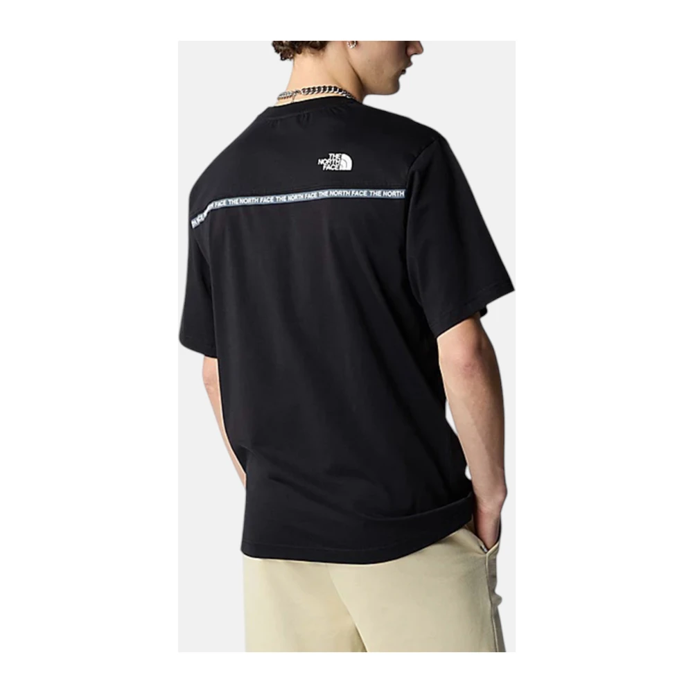 The North Face Geribbelde ronde hals T-shirt met logo Black Heren