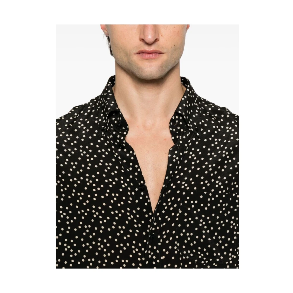 Tom Ford Zwarte Klassieke Geknoopte Overhemd Black Heren