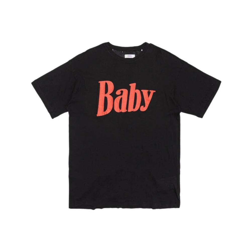 ERL Zwart Baby Print Katoenen T-shirt Black Heren
