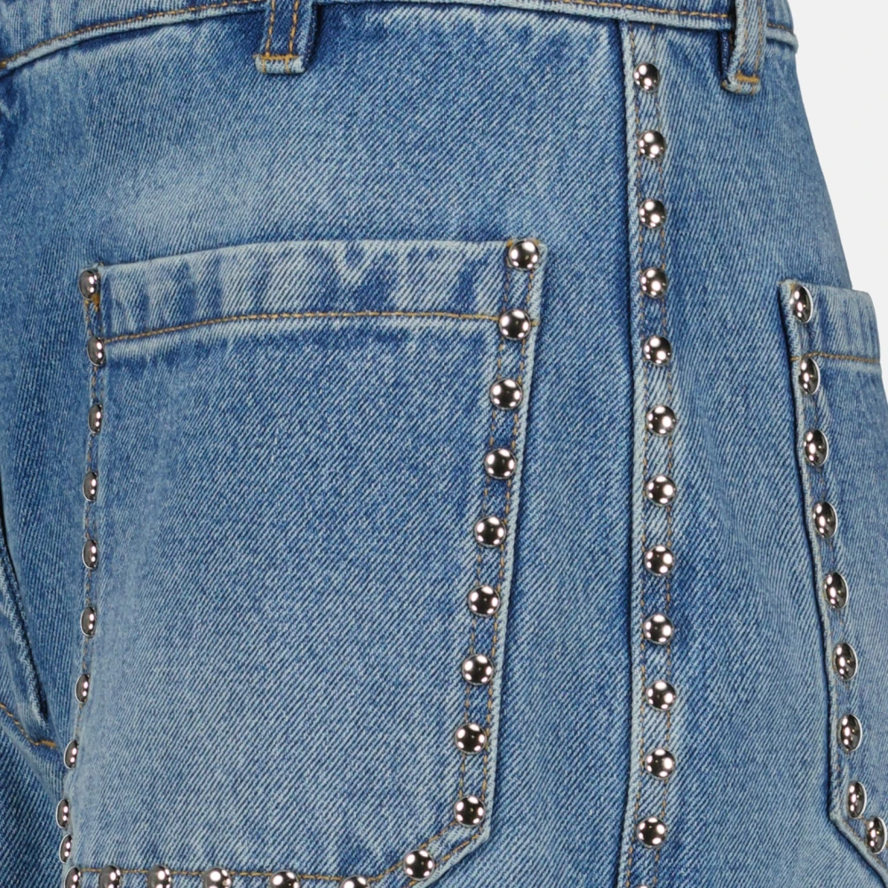 Victoria Beckham Wijd uitlopende jeans in gewassen blauwe denim Blue Dames