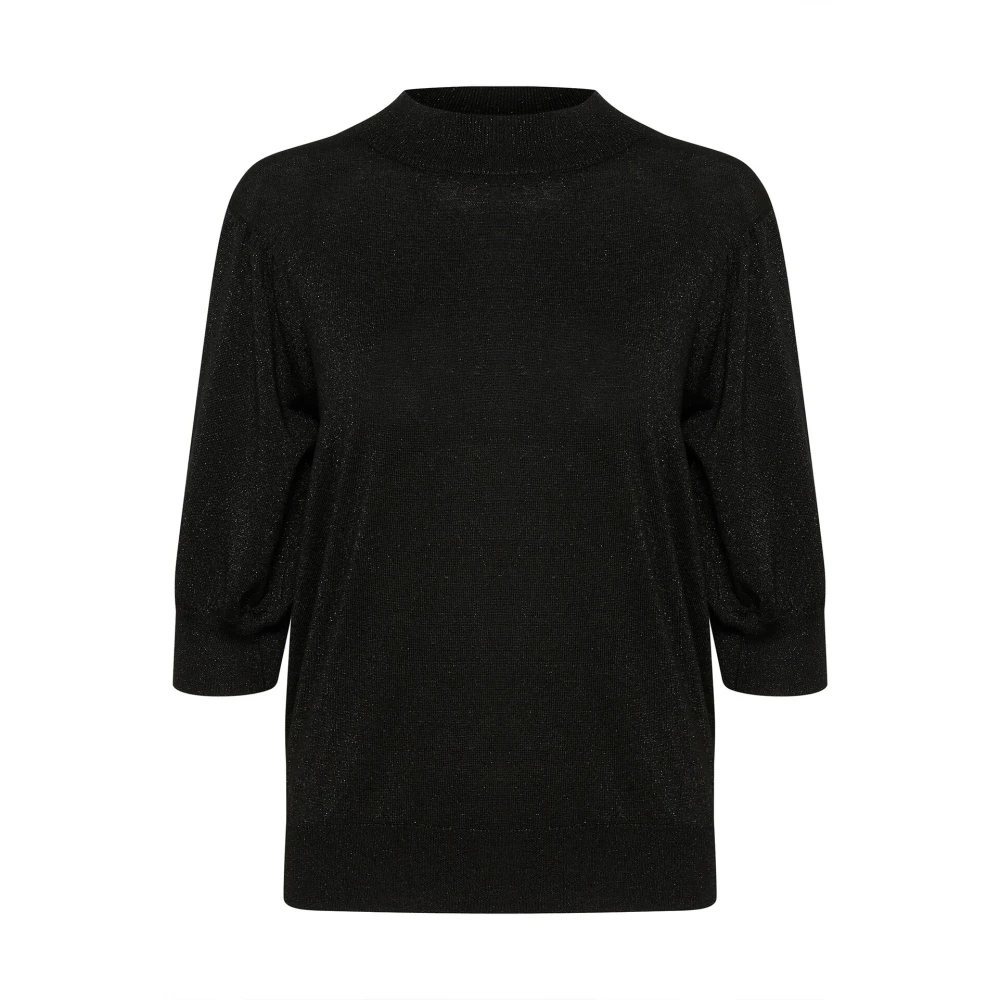 Feminin Turtleneck Pullover Genser Svart