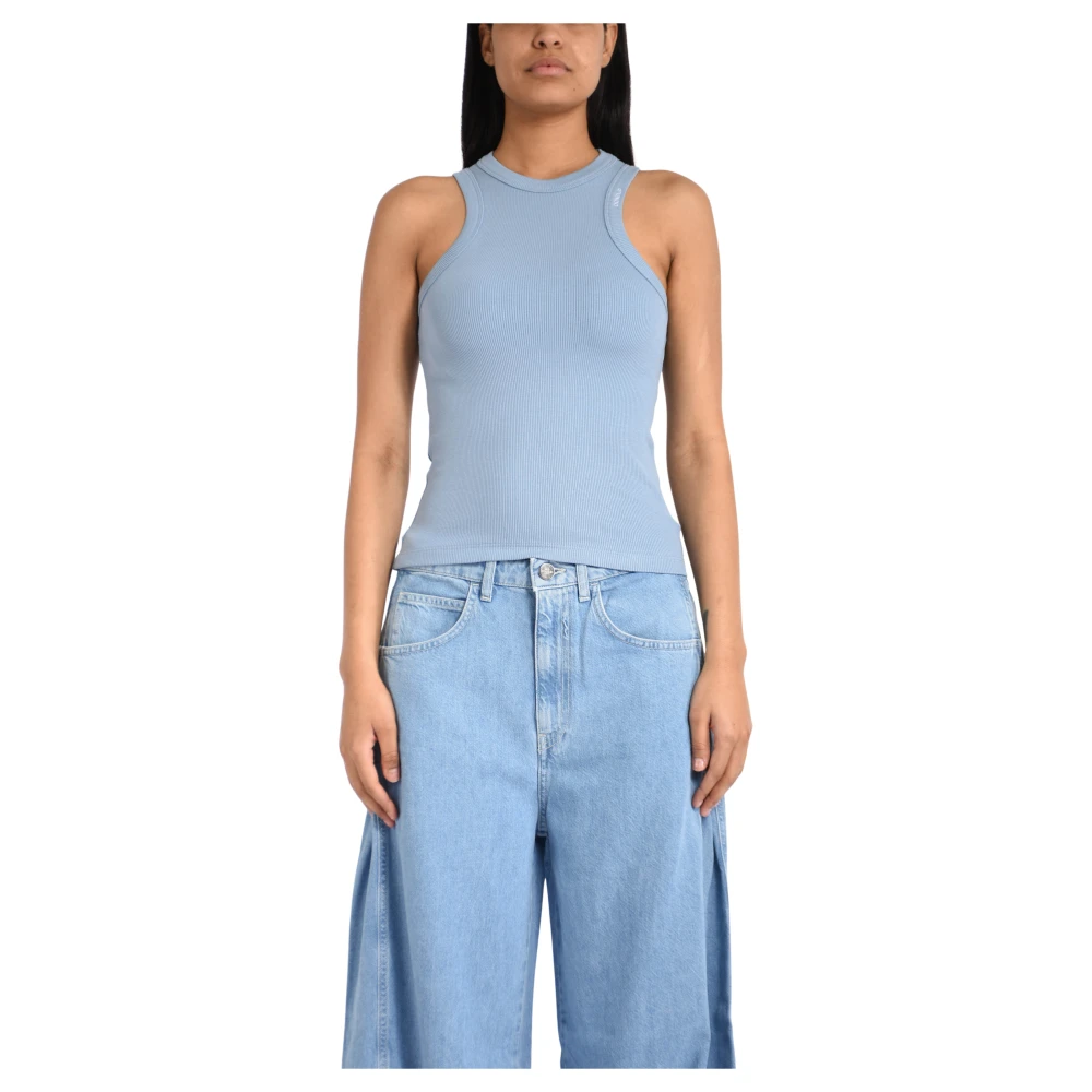 Dondup Women's Blue Slim-Fit Crew-Neck Vest