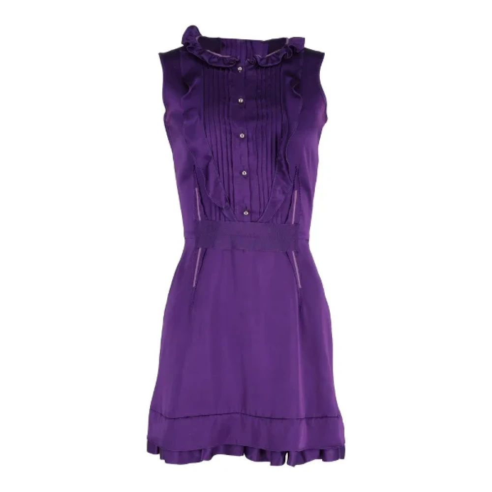 Mulberry Pre-owned Cotton dresses Purple Dames