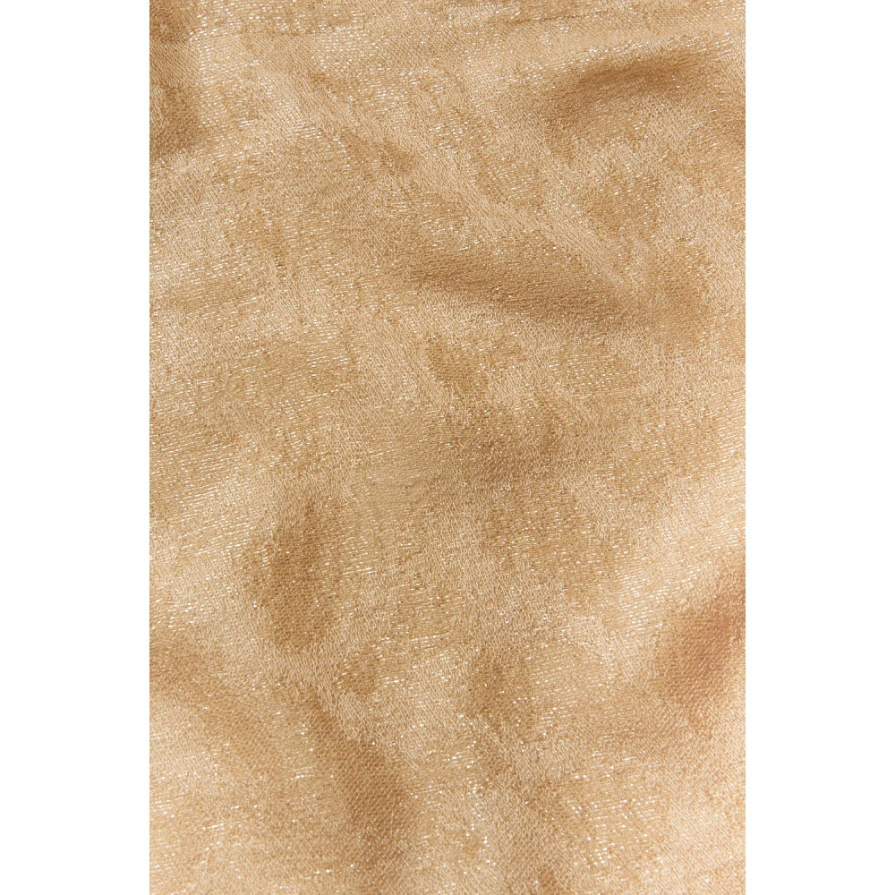 PESERICO Model viscose en lurex hoofddoek Brown Dames