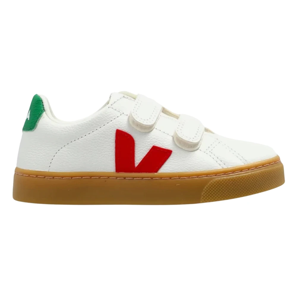 Veja Unisex Kids White Sneakers,, Eco-Chic Esplar Trainers In Size 26 Eu