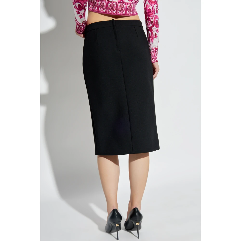 Dolce & Gabbana Wollen Rok Black Dames