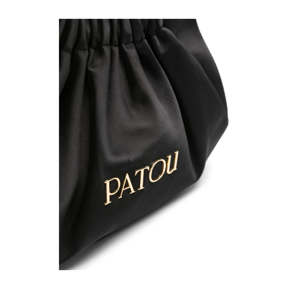 Patou Zwarte Satijnen Tote Tas Black Dames