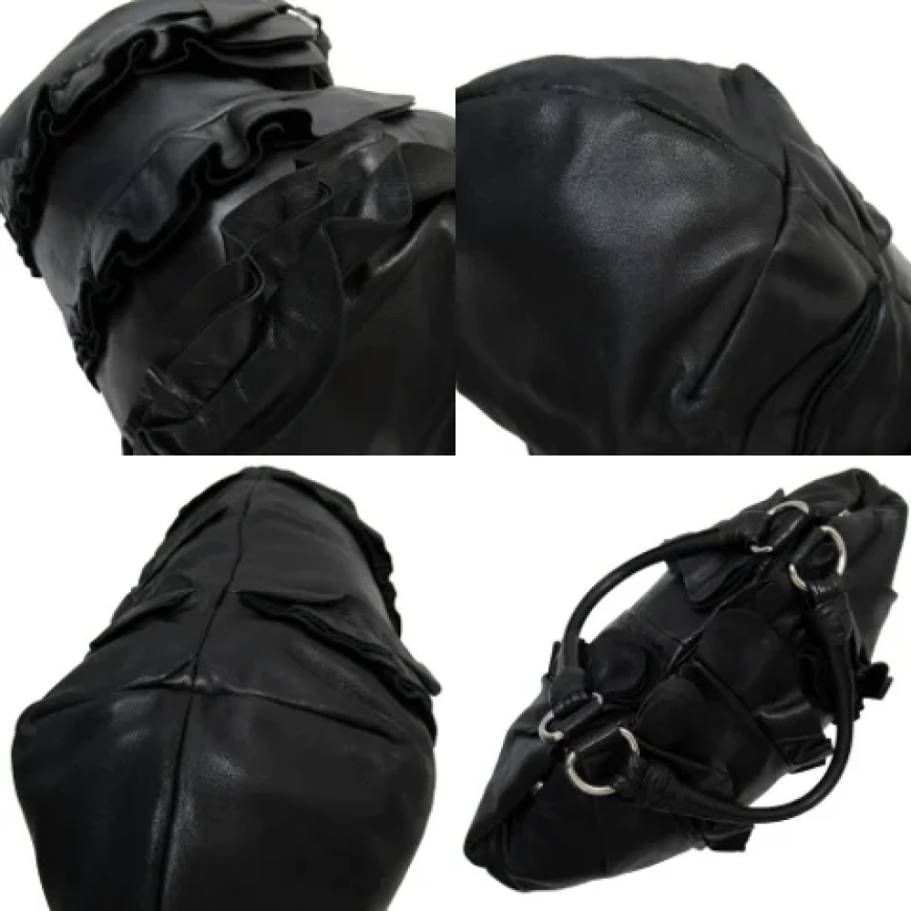 Prada Vintage Pre-owned Leather prada-bags Black Dames