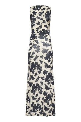 cream-black-print-floor-length-dress