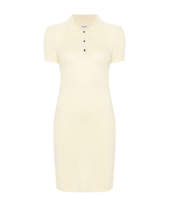 robe-polo-tricotee-jaune-beurre