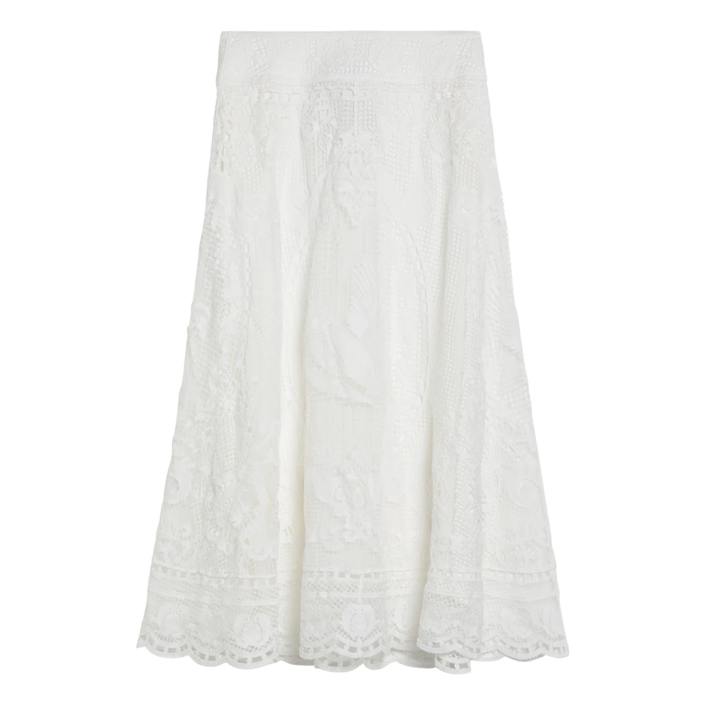 Farm Rio Lange Rok in Trendy Stijl White Dames