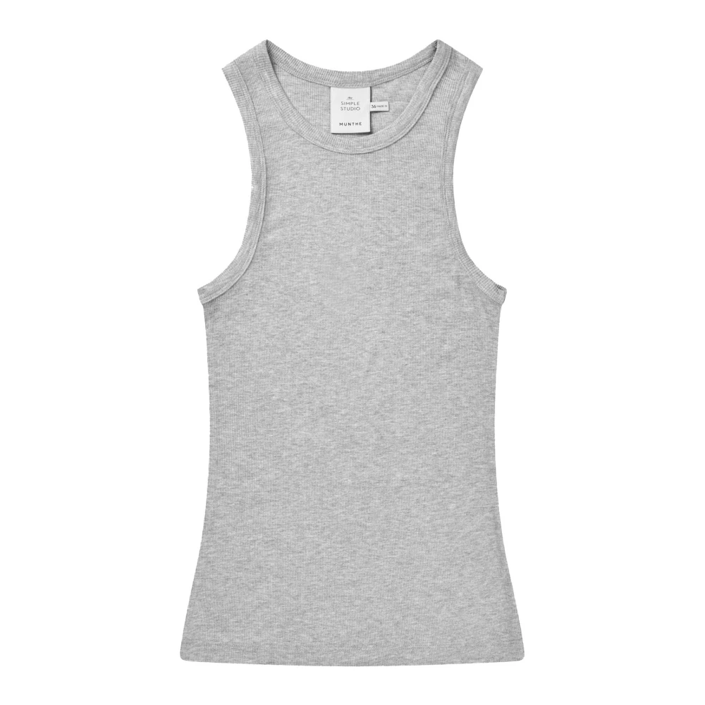 Munthe Donna Grigio Top Senza Maniche