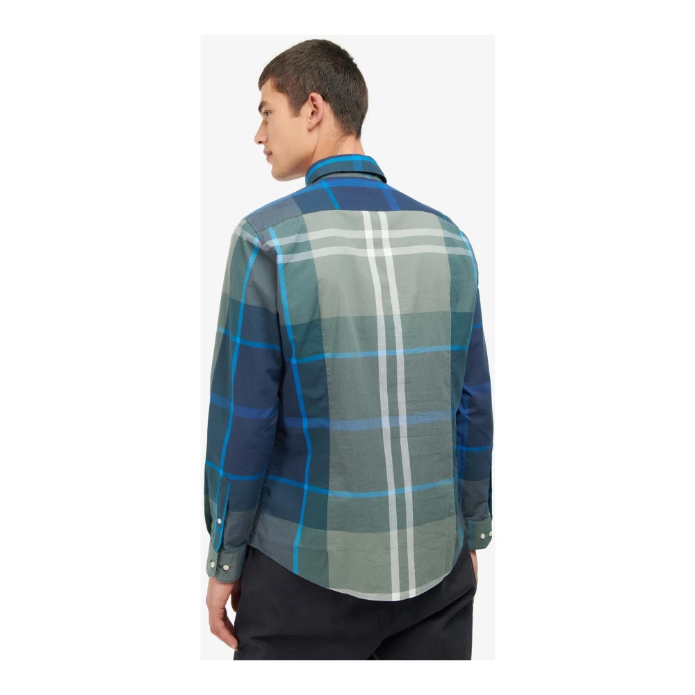 Barbour Op maat gemaakt overhemd in Kielder Blue Tartan Multicolor Heren