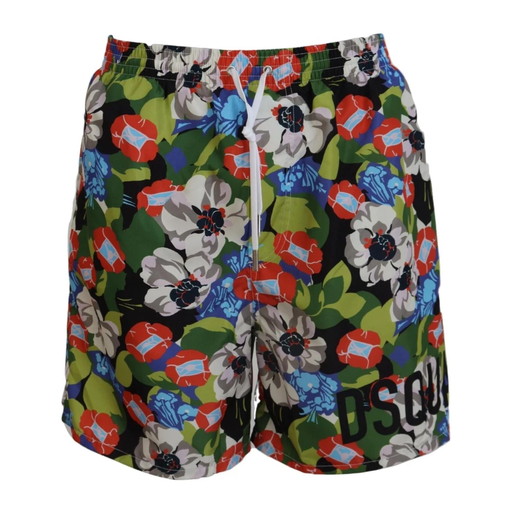 Dolce & Gabbana Bloemen zwemshorts met logo print Multicolor Dames