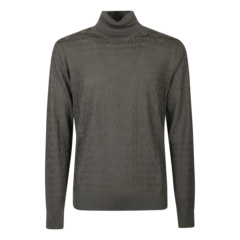 Emporio Armani Stijlvolle Turtle Neck Sweater Gray Heren