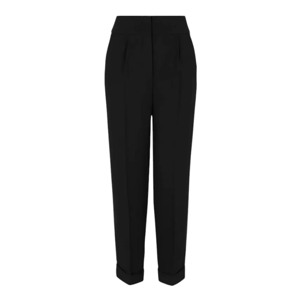 Armani Exchange Women's Black Straight Trousers, 2XS, Pantalone