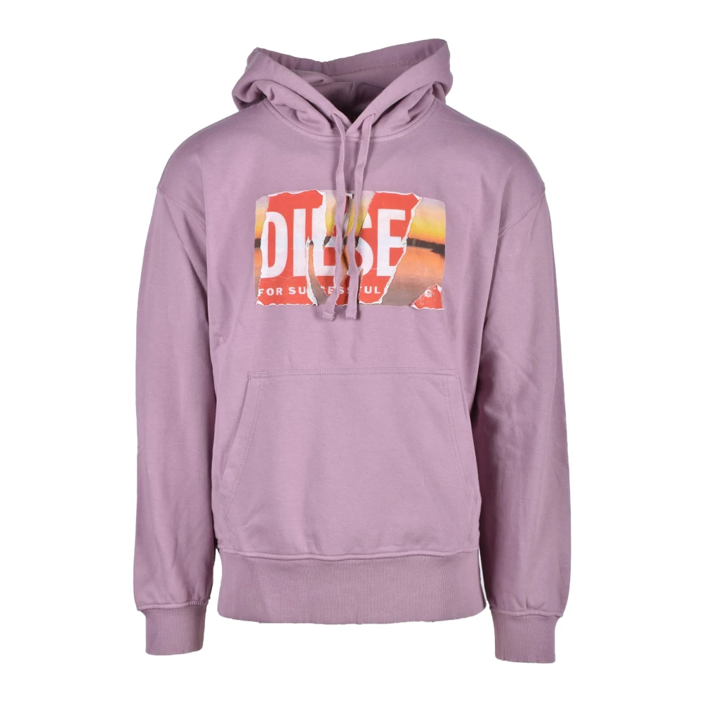 Diesel Katoenen Sweatshirt Pink Heren
