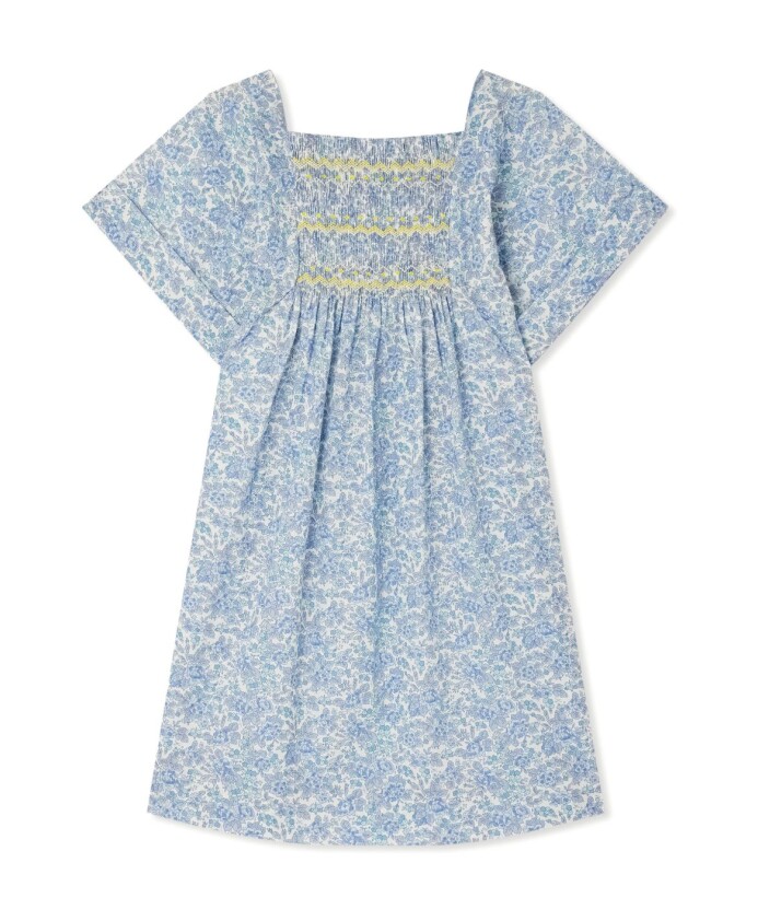 robe-bleue-a-imprime-floral
