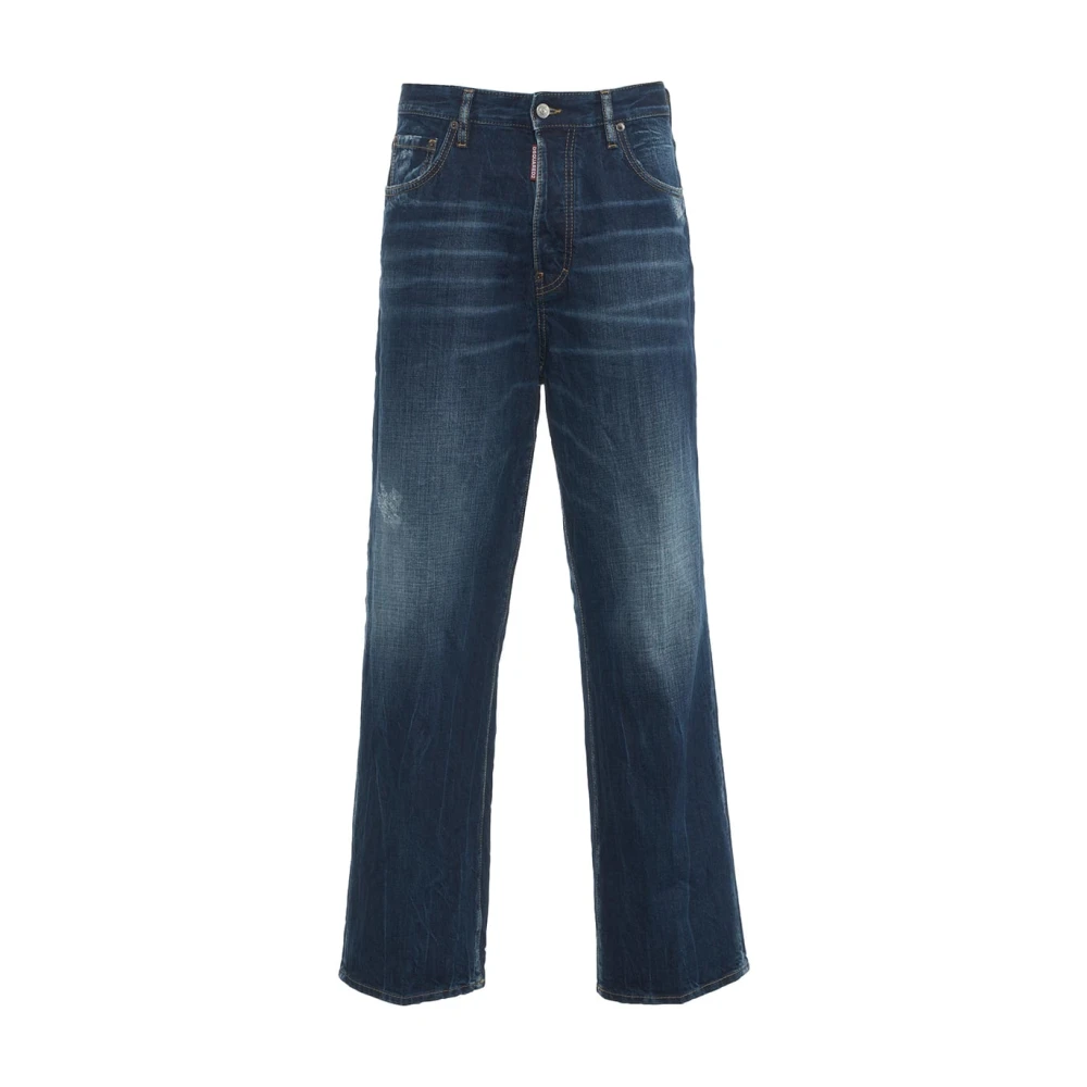 Dsquared2 Blauwe Losse Be Cool Be Nice Jeans Blue Heren