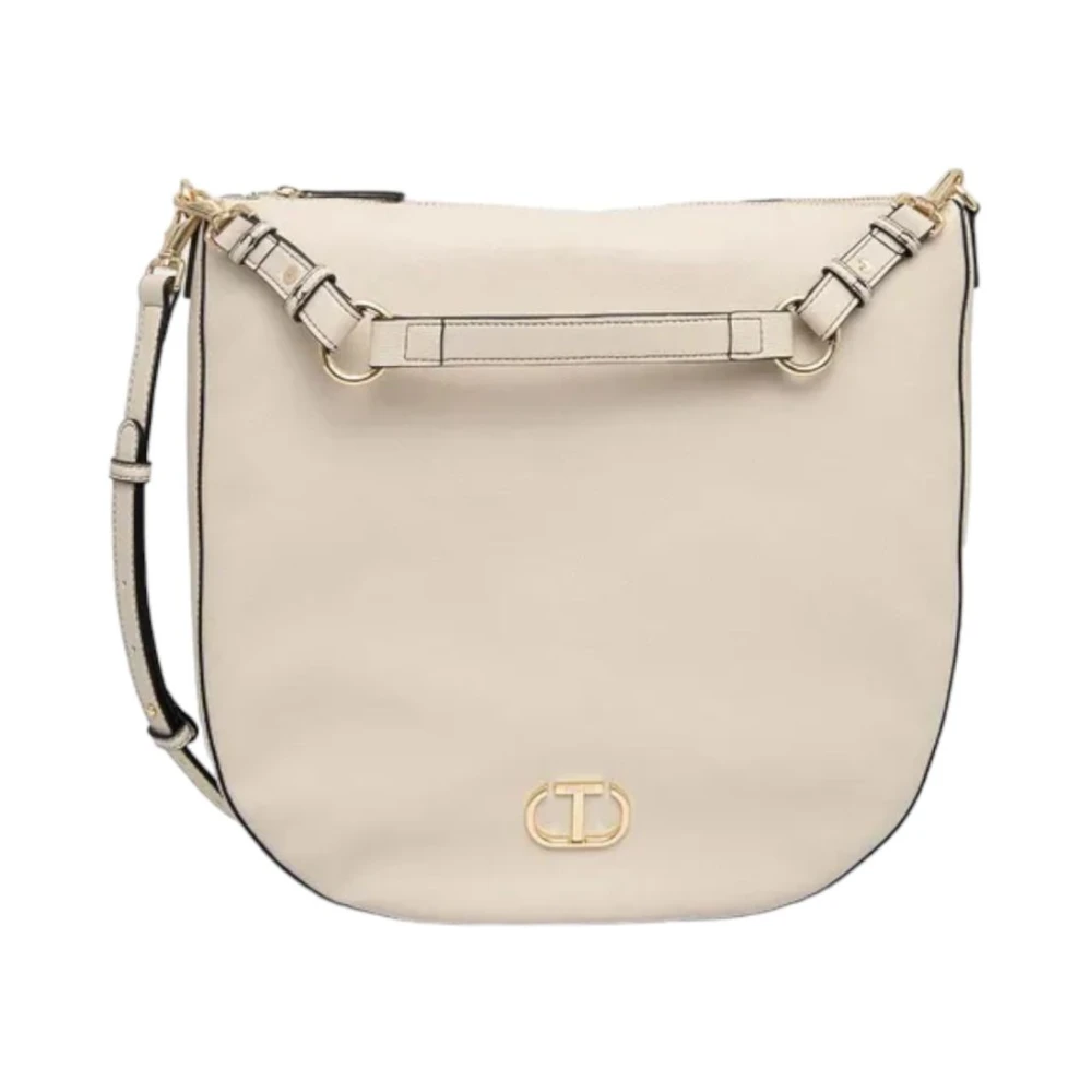 Twinset Dames Schoudertas Saddle Stijl White Dames