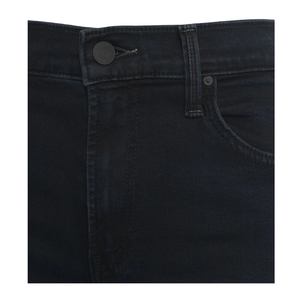 Mother Zwarte Mid Rise Rambler Zip Jeans Black Dames