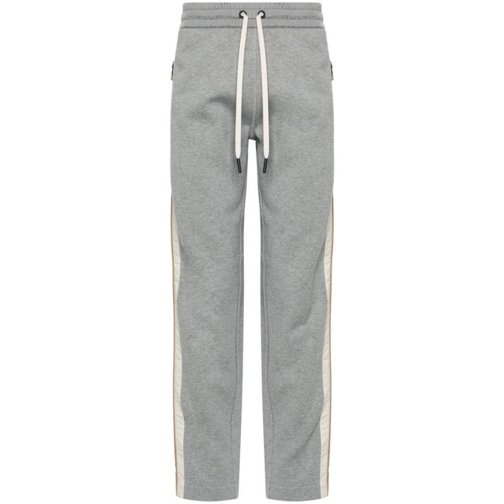 Moncler Grijze Jersey Broek Elastische Taille Gray Heren