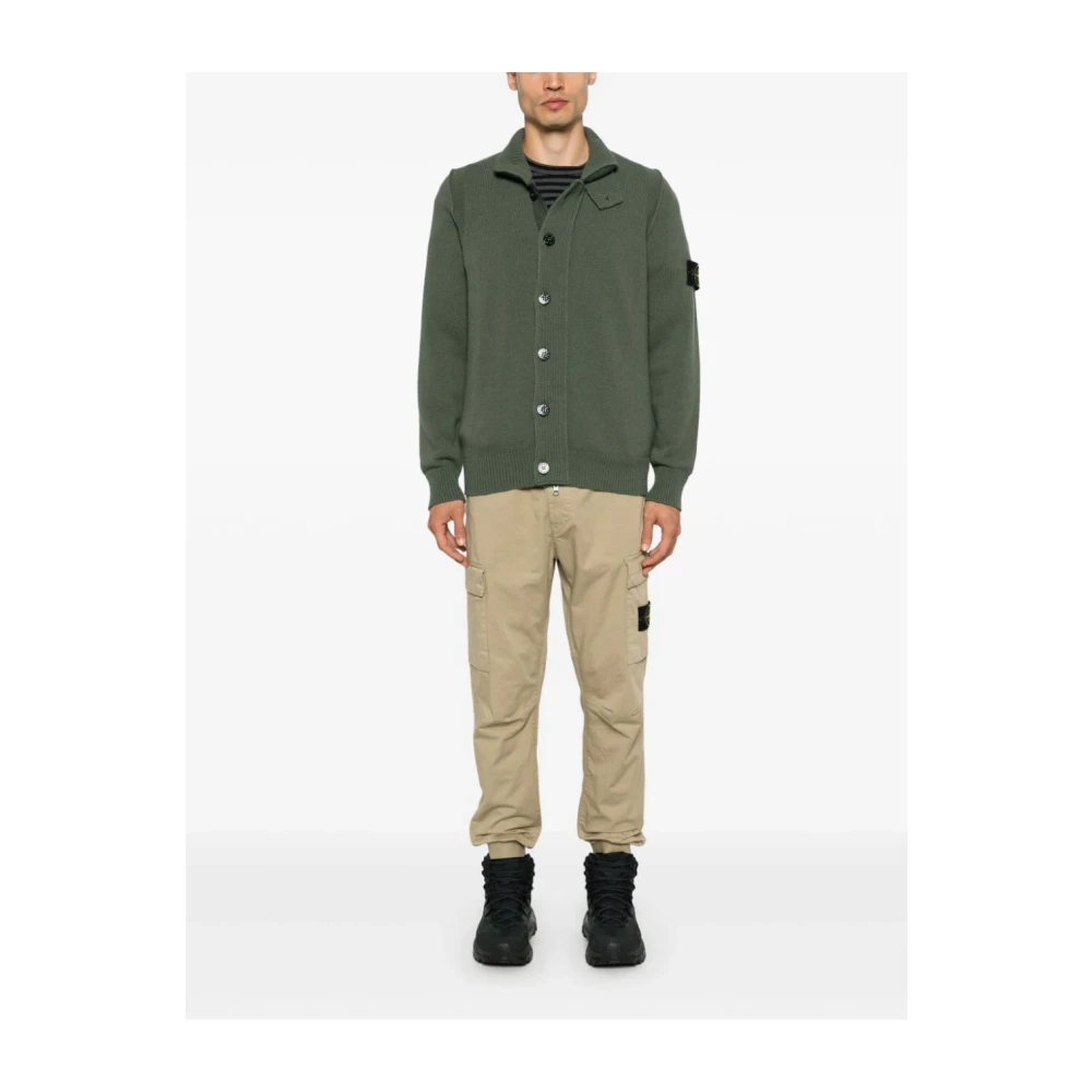 Stone Island Bruine broek met kompasapplicatie Brown Heren
