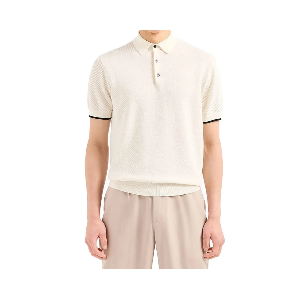 Emporio Armani Korte Mouw Polo Shirt 3D1Mxm-1Mpgz White Heren