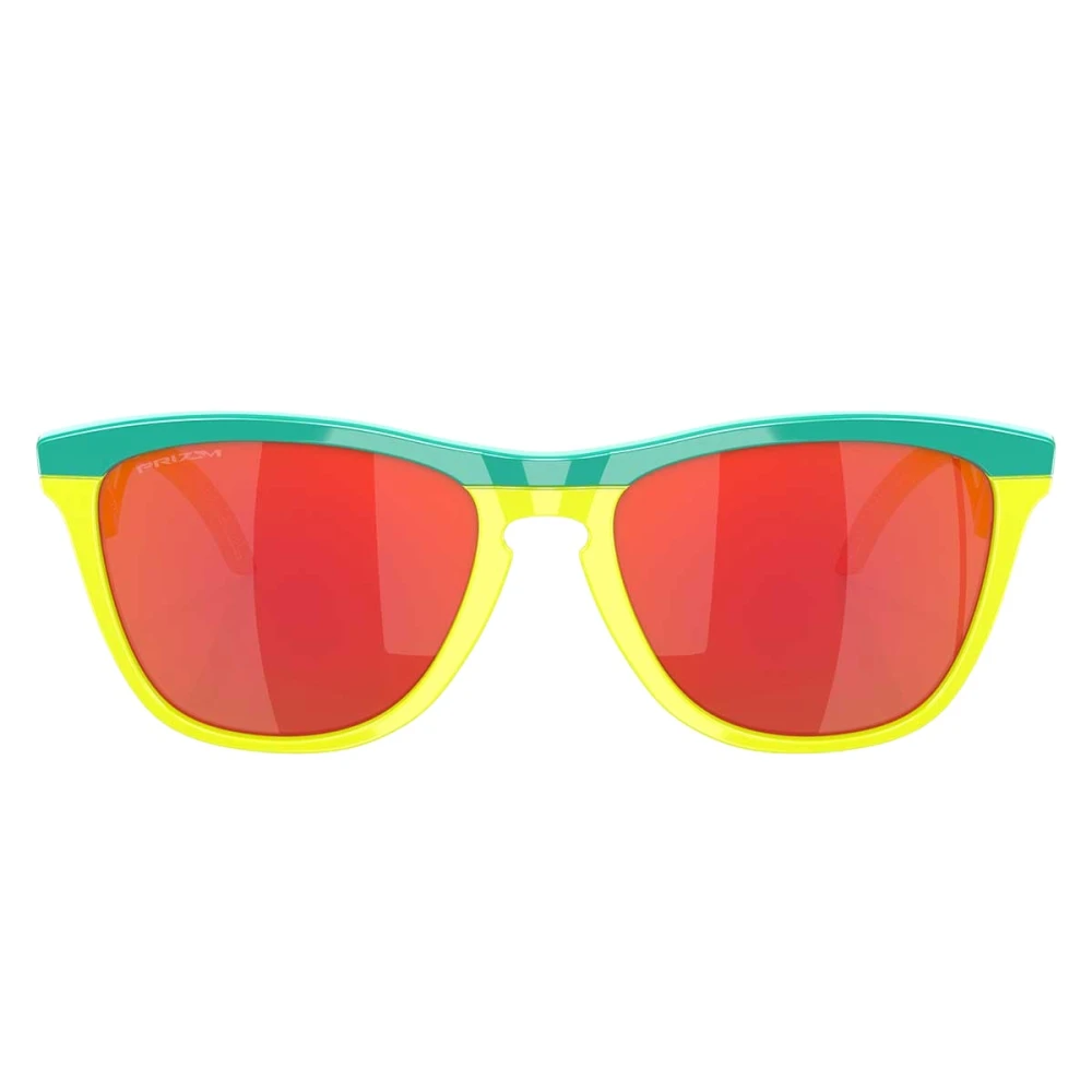 Oakley Frogskins Hybrid Solglasögon med Bio-Baserad Ram och Prizm Ruby-Glasögon Green, Unisex