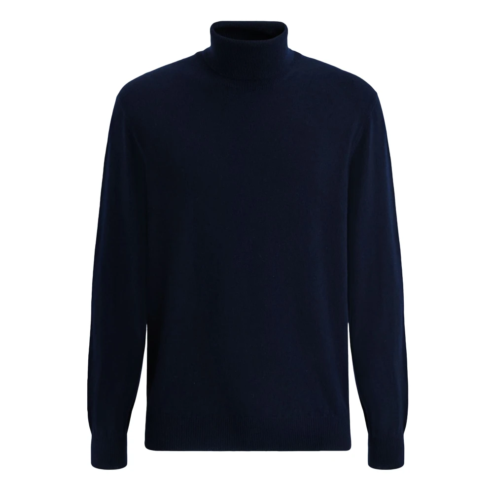 Boggi Milano Polo Hals Coltrui Van Kasjmier Blue Heren