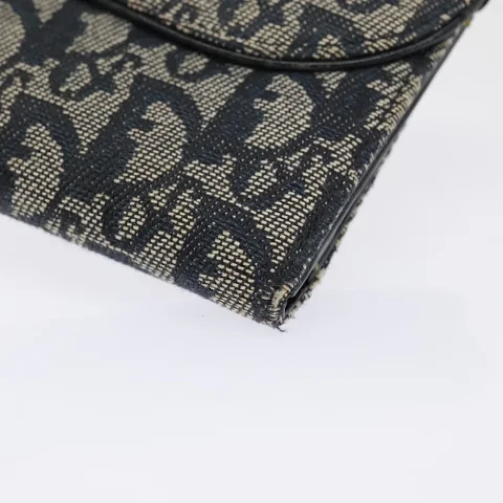 Dior Vintage Pre-owned Canvas wallets Blue Dames
