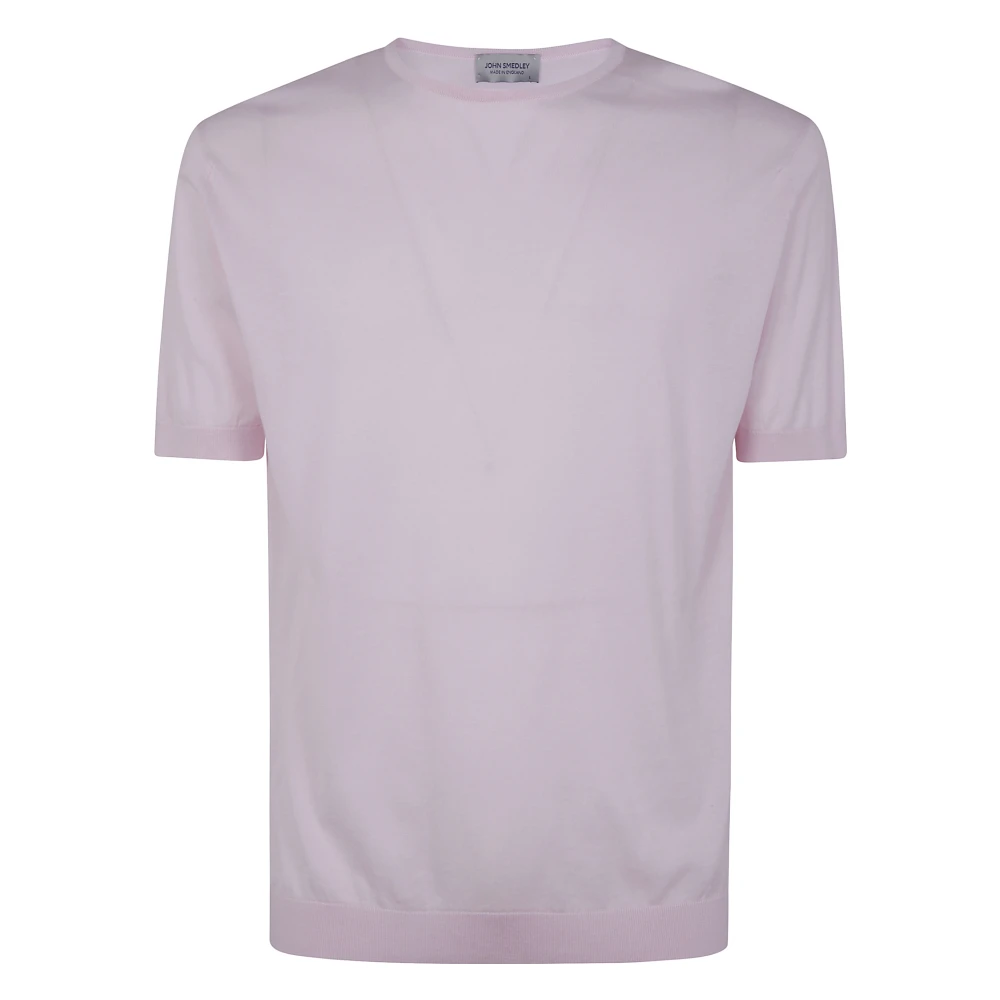John Smedley Korte mouwen ronde hals T-shirt Pink Heren