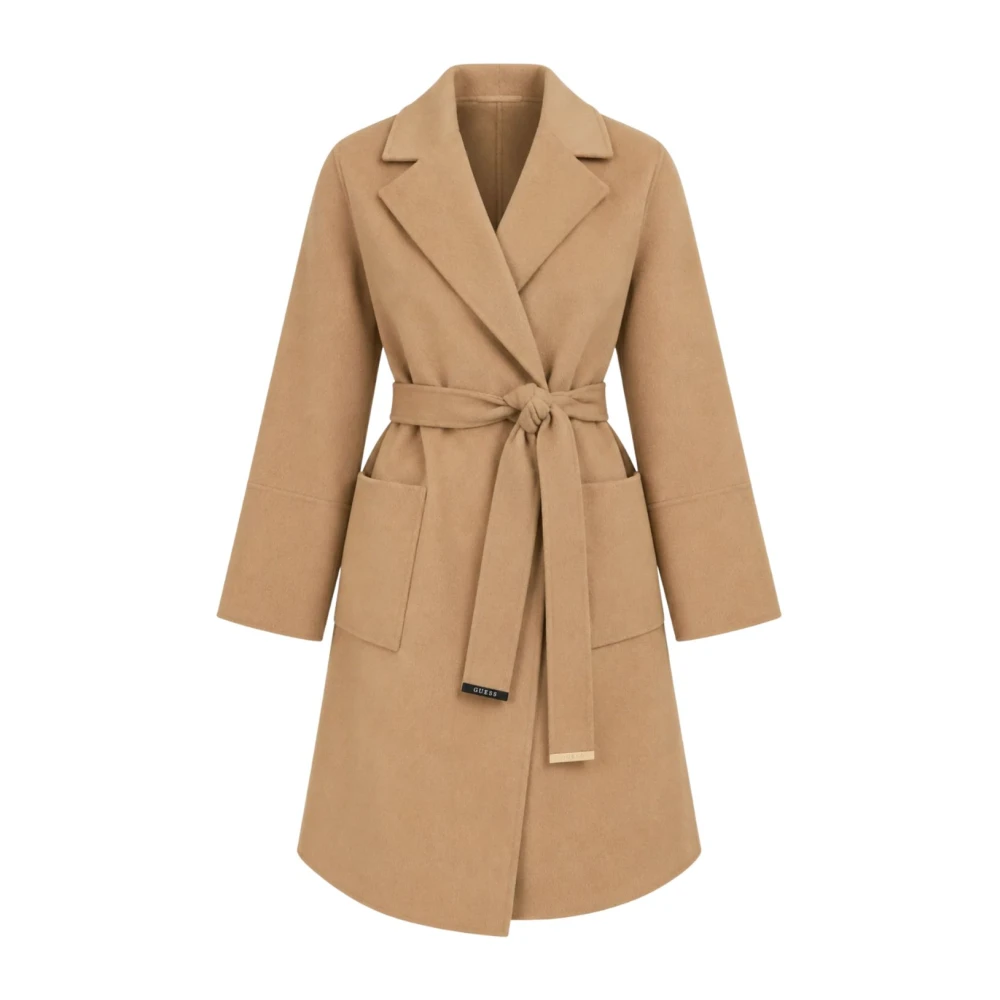 Guess Donna Beige - Cappotto In Misto Lana - Coats - S - Immagine 3