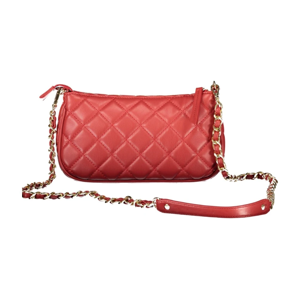Valentino by Mario Valentino Rode Schoudertas met Afneembare Kettingriem Red Dames