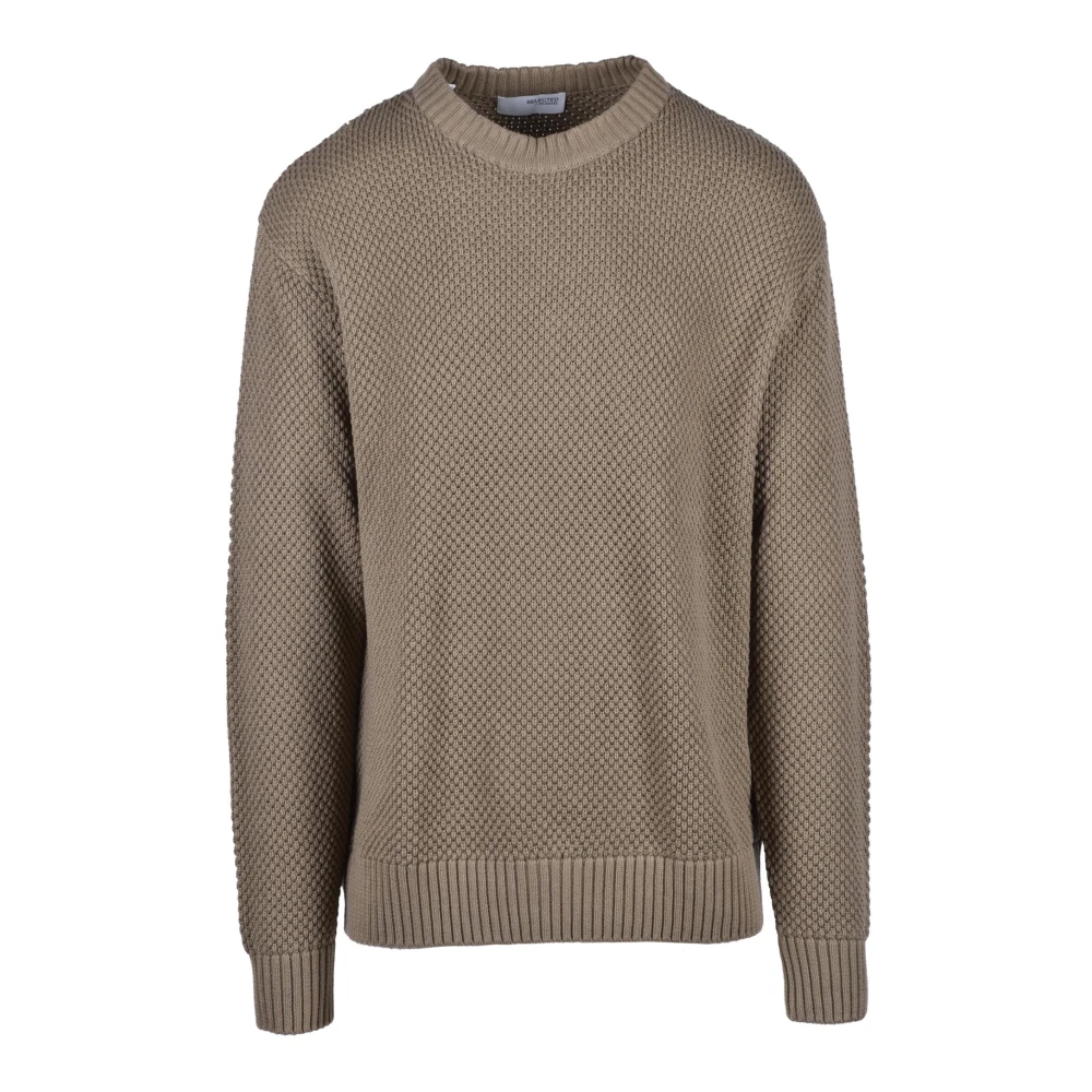 Selected Homme Katoenen Gebreide Top Green Heren