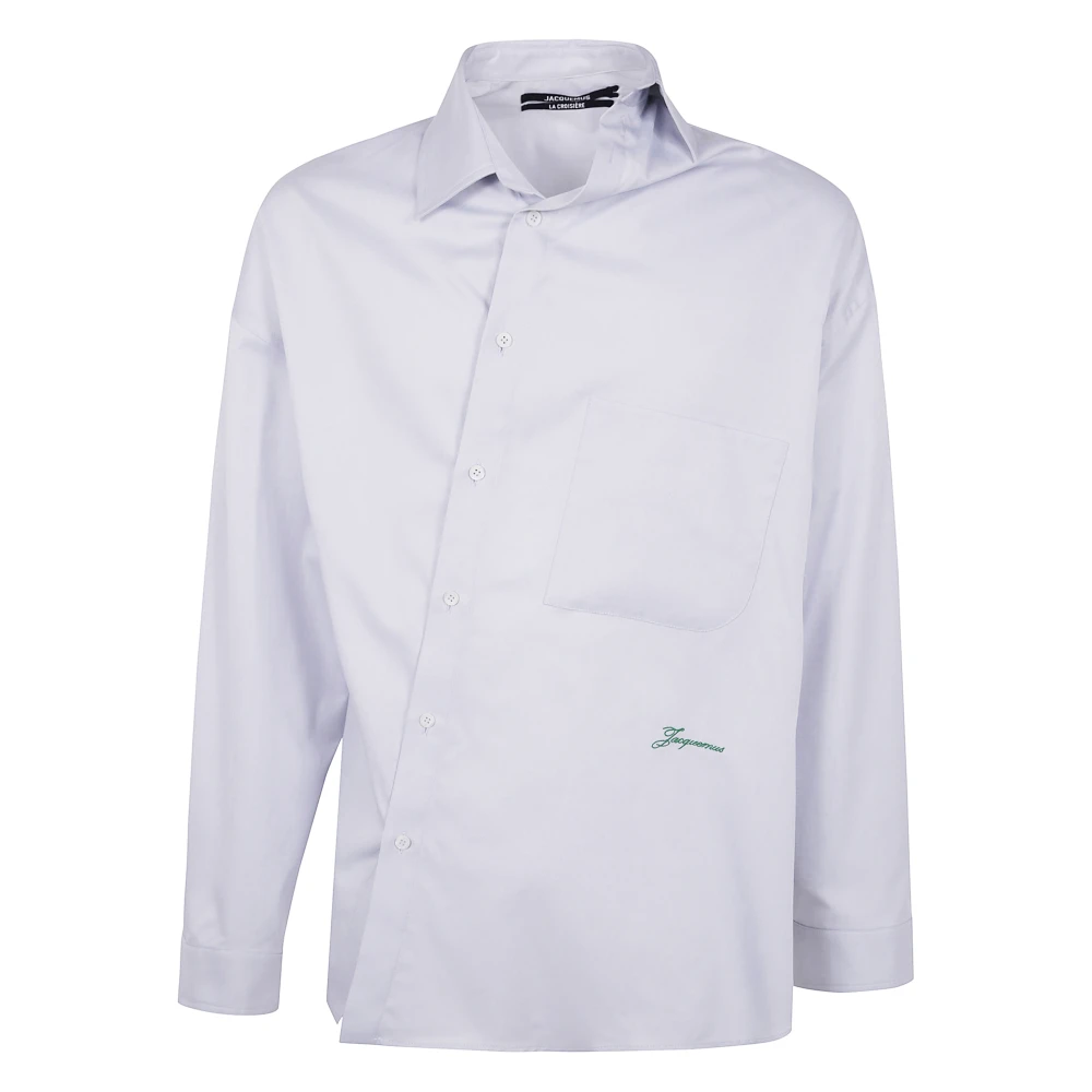 Jacquemus Geruite Overhemd Gray Heren