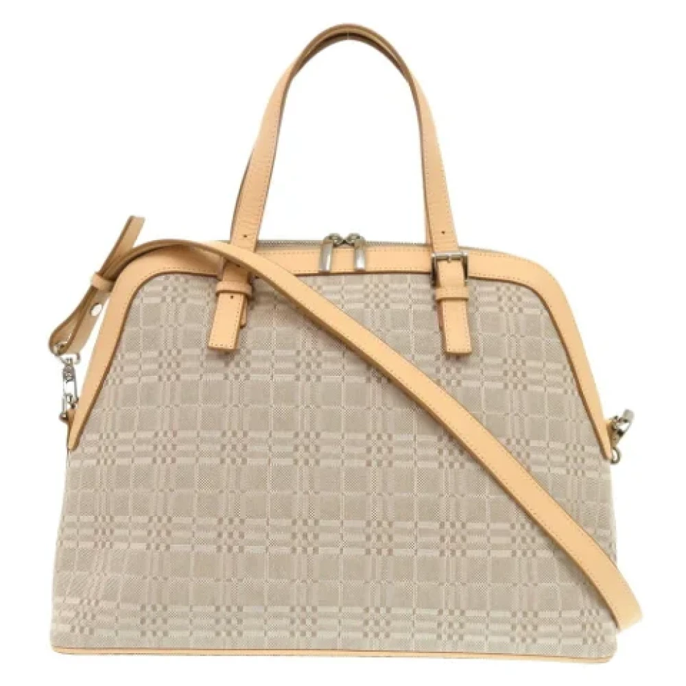 Burberry Vintage Pre-owned Canvas handbags Beige Dames