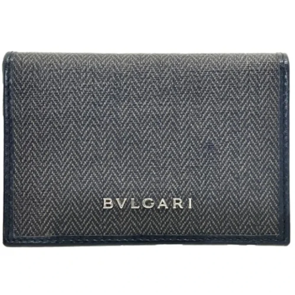 Bvlgari Vintage Pre-owned Canvas wallets Gray Dames