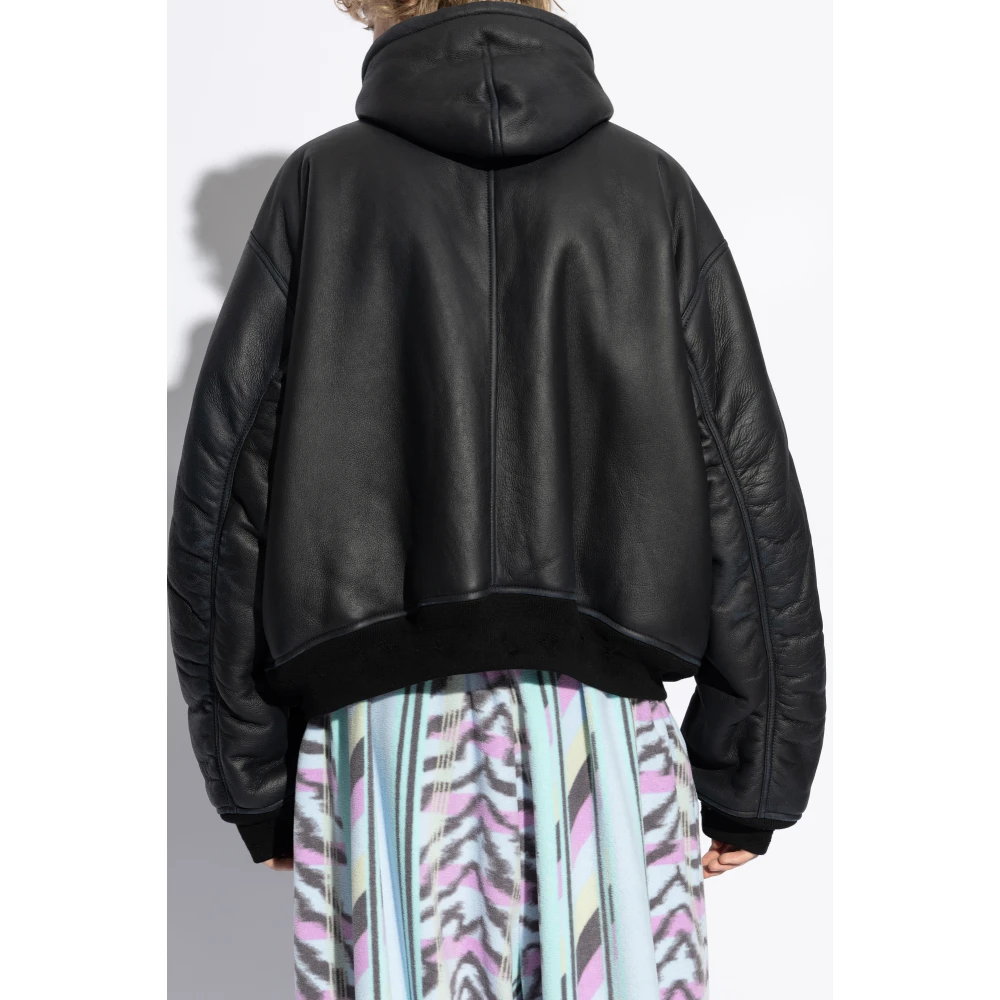 Balenciaga Leren jas Black Heren