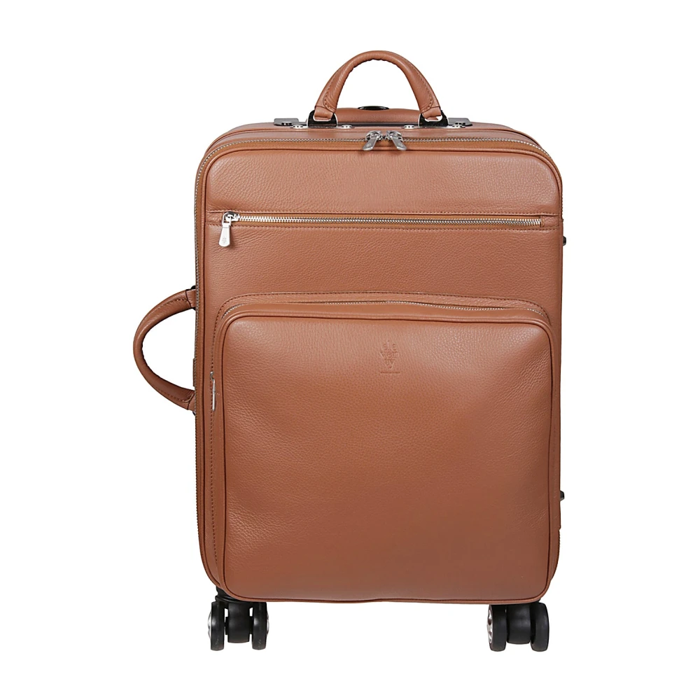 Eleventy Hoogwaardige leren trolley Brown Unisex