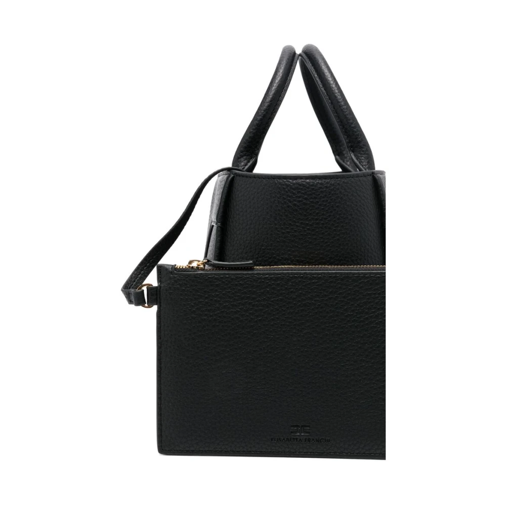 Elisabetta Franchi Zwarte Kliksluiting Handtas Black Dames