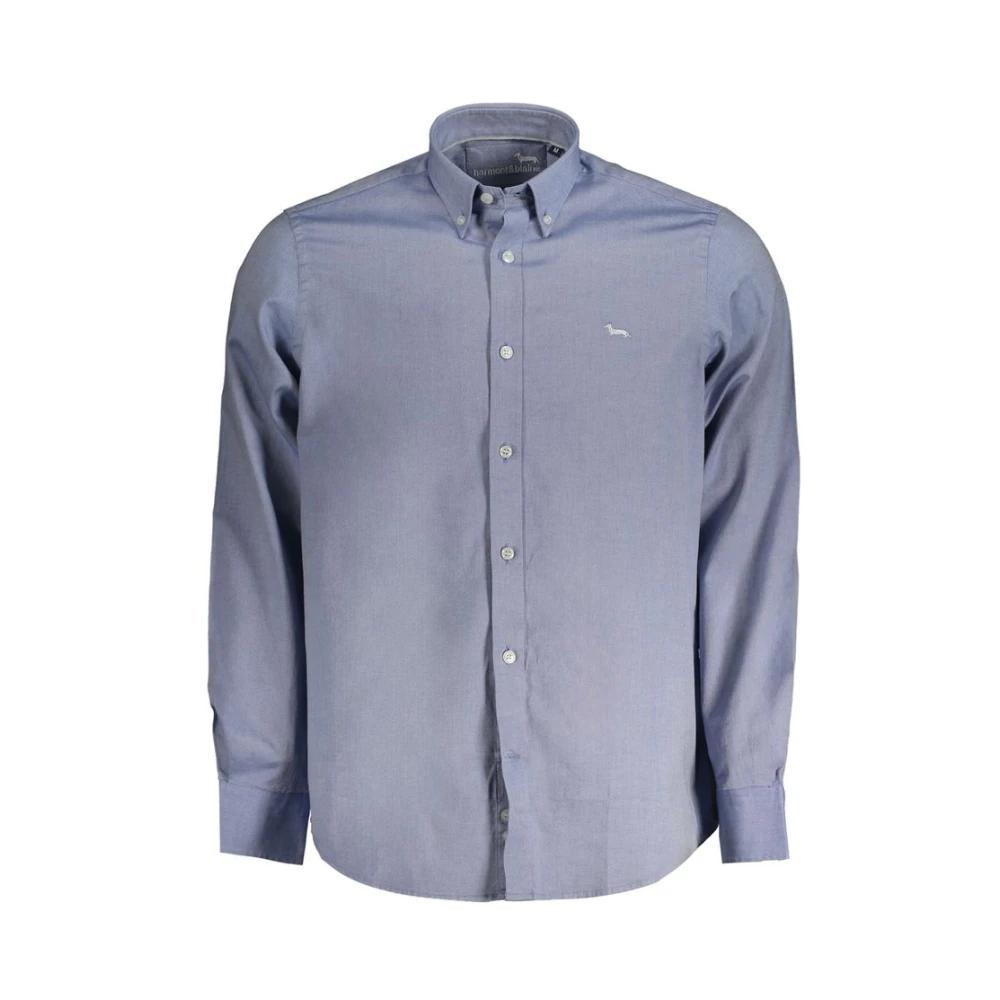 Harmont & Blaine Blauw Katoenen Overhemd Blue Heren