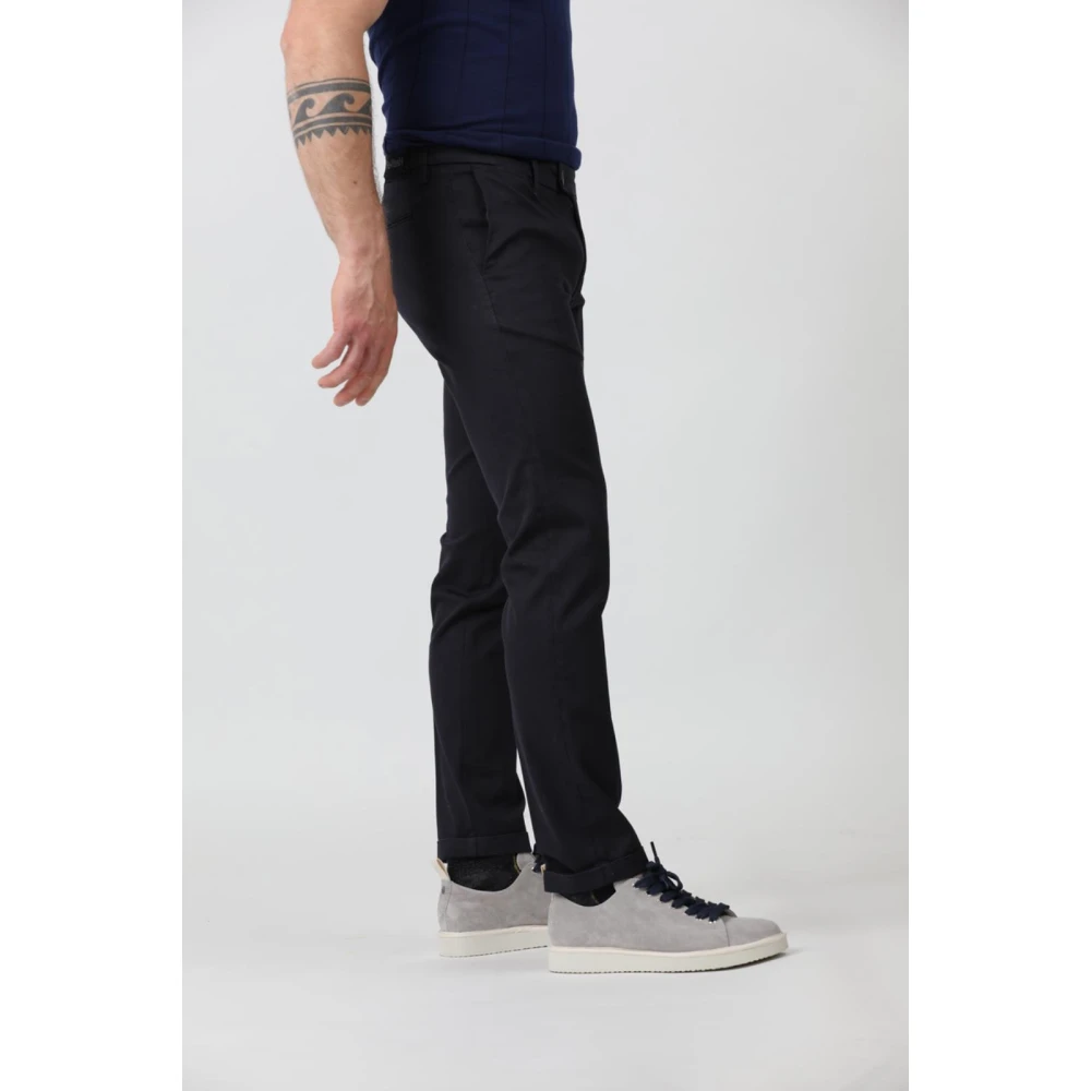 Re-Hash Mucha 10 Chinos met omgeslagen zoom Blue Heren