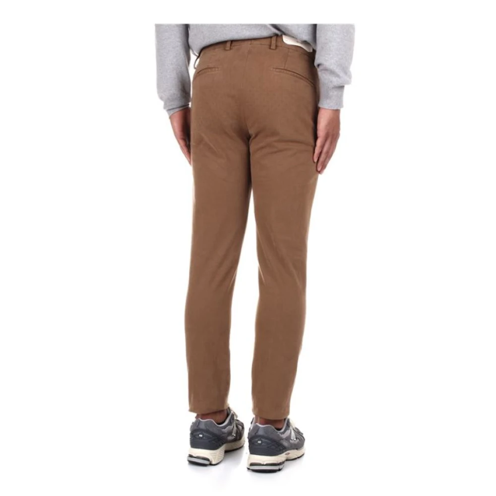 Briglia Bruine Slim Fit Broek met Rits Brown Heren