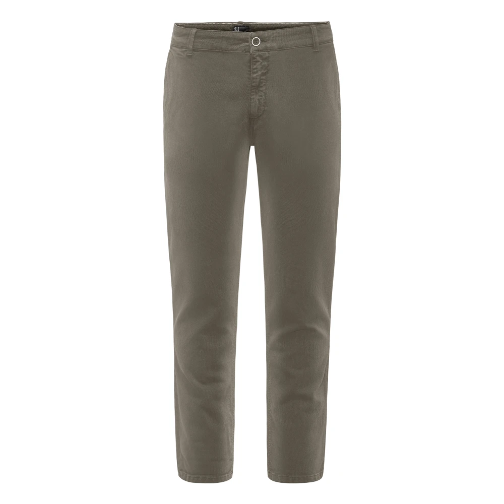 Bomboogie Men's Gray Slim-Fit Chino Trousers - Slim-Fit Trousers - W30 - Trousers